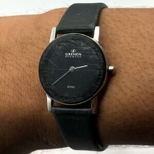 Silver & Black Grenen Watch